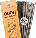 Mystic Oud Agarwood Incense Sticks - Thick Resin Incenses 40+ Pack, 9 Inch
