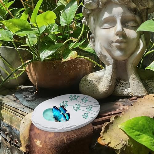 AceOrbit Butterfly Puddler Stone Bath Watering Feeder with Mineral Holder