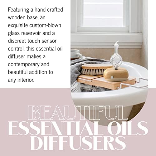 Radiance Nebulizing Diffuser for Pure Essential Oil/Aromatherapy, Premium Home & Professional Use, No Heat, No Water, No Plastic – Light Radiance by Organic Aromas