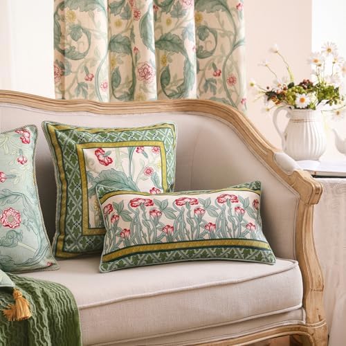 patdrea Designer French Vintage Throw Pillow Cover,18"x18"