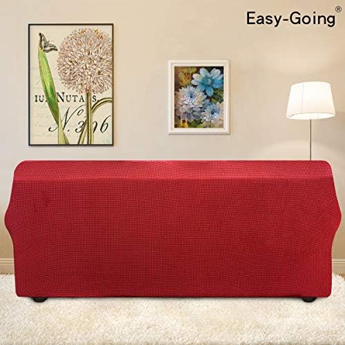Easy-Going Stretch 4 Seater Oversized Sofa Couch Cover Christmas Red