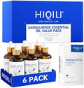 HIQILI Sandalwood Essential Oil 6 Pack Set for DIY Perfume & Aromatherapy