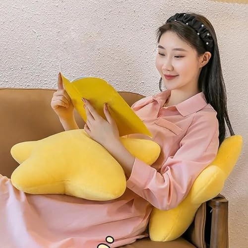 Star Pillow Cute Star Shaped Throw Pillow Plush Cushion for Bed Sofa Chair Room Decorative(Yellow,30cm)