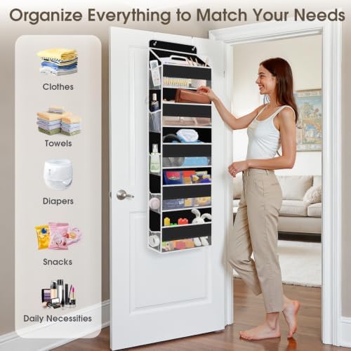 2 Pcs Over The Door Organizer Large Capacity Hanging Storage Room Organizer