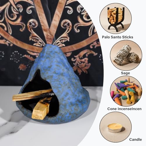 Zongzi Modeling Smudge Bowl, Palo Santo Chiminea & Sage Cone Burner Holder