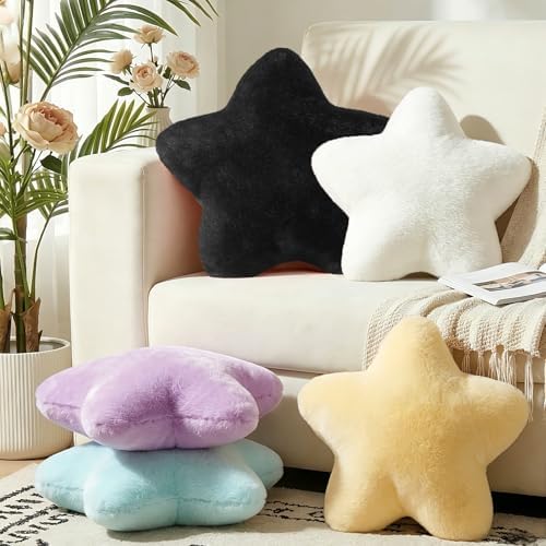 Black Star Pillow 19" Large Cute Decorative Throw Pillows Floor Cushions