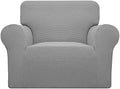 Easy-Going Stretch Chair Slipcover with Arm Washable Light Gray