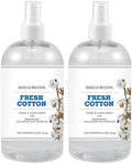 SMELLS BEGONE Air Freshener Home & Linen Spray - 16 oz, Pack of 2 - Odor Eliminator - Made with Essential Oils (Fresh Cotton)