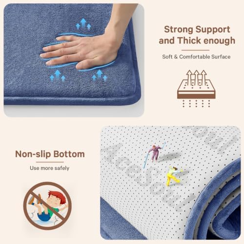 Baby Play Mat Floor,Tummy Time Area Rug 47x47 Playpen Muscle Mat Navy Blue