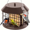 Gbekery Squirrel Proof Suet Bird Feeders for Outdoors Hanging, Brown