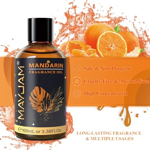 MAYJAM Mandarin Fragrance Oil Essential Oils for Diffusers, 3.38FL.OZ