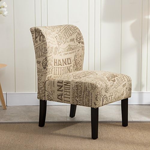Roundhill Furniture Accent Chair, Chalkboard Light 29D x 21.5W x 33H in