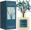 COCORRÍNA Reed Diffuser - Cashmere Vanilla 17 Fl.oz Reed Diffuser with 8 Sticks Scented Diffuser with Preserved Flowers for Bathroom Home Decor