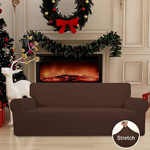 Easy-Going Stretch Oversized Sofa Couch Slipcover Washable Coffee