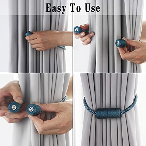 Magnetic Curtain Tiebacks Holdbacks Decorative Tie Backs for Windows Porlau