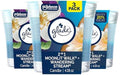 Glade 1-Wick 2in1 Scented Candle Jar, Moonlit Walk & Wandering Stream, Air Freshener Infused with Essential Oils, 4.08 Oz, 3 Count