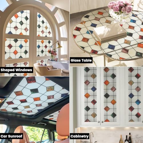 DKTIE Window Privacy Film Frosted Glass Static Cling 29.5in X 78.7in