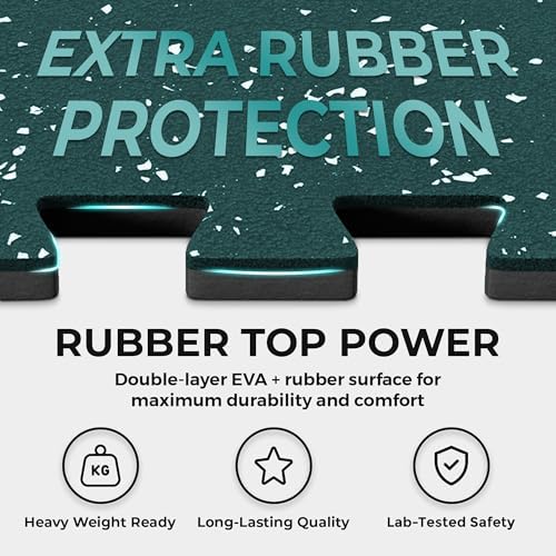 bemaxx Gym Mats Set - EVA Interlocking Foam Floor Tiles Workout Mat Puzzle