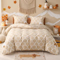 Simple&Opulence 100% Organic Cotton Duvet Cover for Kids Teens, 3 Pieces Soft Comforter Cover with Zipper Closure Boy Girl Warm Adorable Bedding Set - Alpaca, Twin