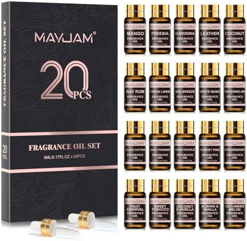 MAYJAM Essential Oils Set - Fragrance Oil for Diffuser Soap Candle Making