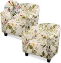 Round Chair Cover, 2 Pack Removable Couch Furniture Protectors with Arms, Round Soft Armchair Sofa Covers Stretch Barrel Club Chair Slipcovers for Bar Living Room Bedroom Hotel Counter