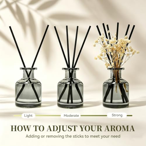 Brakula Reed Diffuser Set, White Jasmine Scent, 4.06 fl oz Essential Oils