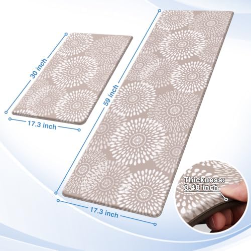 LuxStep Kitchen Mats for Floor,Cushioned Rug Anti-Fatigue for Kitchen Decor