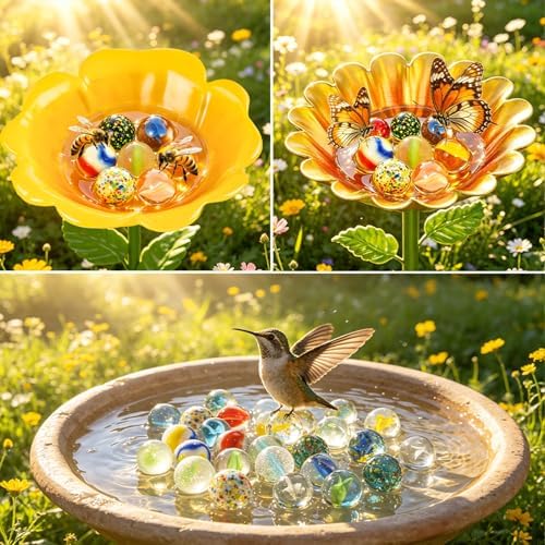 20pcs Bee Watering Station Marbles, Drowning Prevention - Garden Decoration