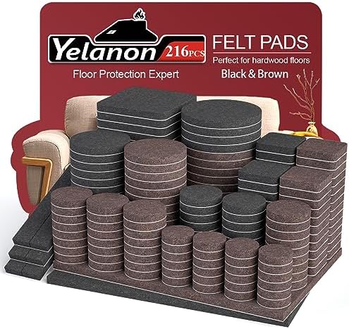 Felt Furniture Pads for Hardwood Floors -Yelanon Felt Pads for Chair Legs