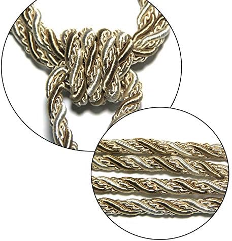 2 Pack Tassel Curtain Tiebacks Drapery Curtain Holdbacks-Beige