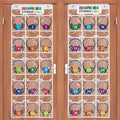 2 Pack Classroom Headphone Storage Organizer with 30 Pockets & 62 Labels