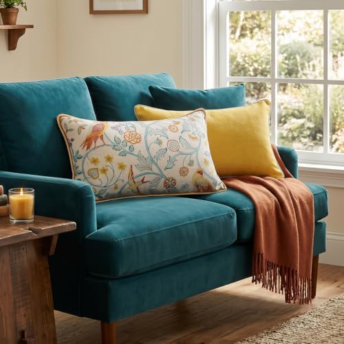 patdrea Designer French Vintage Lumbar Throw Pillow Cover,12"x20"