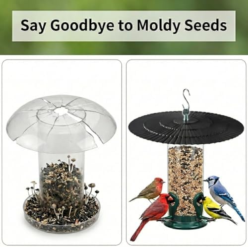 11.5" Metal Bird Feeder Rain Guard - Black