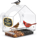 Window Bird Feeder with Strong Suction Cups, 2 Pack, Bird Feeders Outdoor