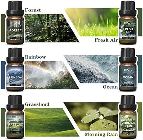 HIQILI Nature Fragrance Oil Trial Set, Scented Oil for DIY & Diffuser