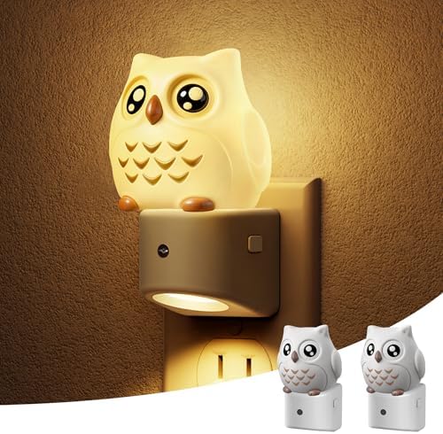 L LOHAS LED Night Light for Kids, 3D Owl Night Light Plug in