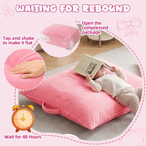 3 in 1 Kids Bean Bag Chair, Comfy Floor Sofa Chairs with Removed Cover