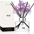 WEALD TRIBE Flower Reed Diffuser Set Lavender Scent for Bathroom Accessories Shelf Decor & Air Fresheners, Sticks Defusers with 5.1 fl oz Essential Oils & Leaves, House Bedroom Office Decor & Gifts