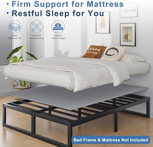 Lutown-Teen Bunkie Board King High-Density Polymer Bed Support, Gray
