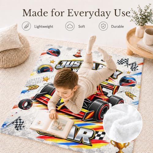 Racing Car Blanket for Boys, Blanket Gifts for Kids Car Lovers