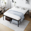 VINGLI 18 Inch King Bed Frame, Heavy Duty Metal Platform - No Box Spring Needed,Reinforced Steel Slats, Noise-Free, Easy Assembly, Ample Underbed Storage, Black