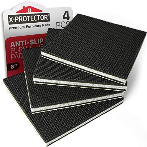 X-PROTECTOR Non Slip Furniture Pads – 4 PCS Premium Furniture Grippers 6"!