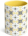 Solidith Utensil Holder Crock for Countertop,Kitchen Counter Decor,Yellow