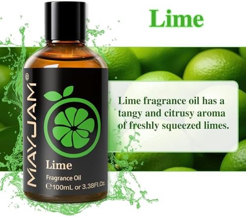 MAYJAM Lime Fragrance Oil Essential Oils for Diffusers for Home, 3.38FL.OZ