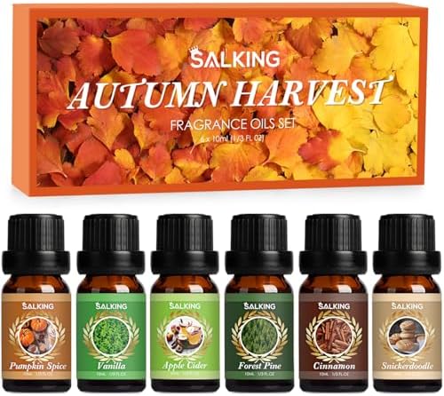 SALKING Autumn Fragrance Oils, Premium Fall Essential Oils Set for Diffuser