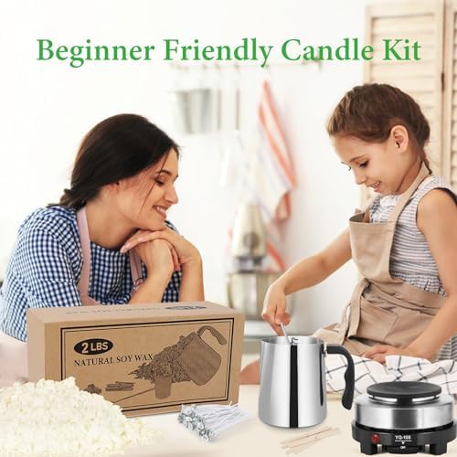 SAEUYVB Candle Making Kit with Wax Melter,Candle Wax for Candle Making