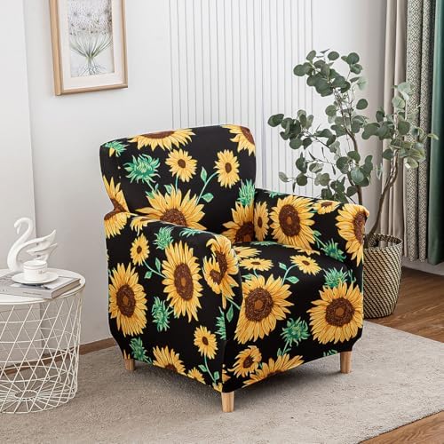 Accent Chair Covers with Arms Stretch Mid Century Modern Accent Chair Slipcovers 1-Piece Printed Banquet Arm Chair Cover Couch Sofa Covers Protector for Living Room Office Hotel #15