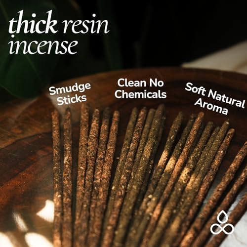 Ayurvedic Sandalwood Incense Sticks Natural - for Calm, 24+ Smudge Sticks