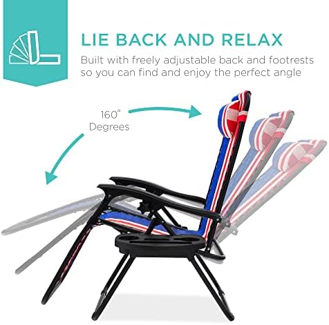 Best Choice Products Zero Gravity Chair Recliner, American Flag