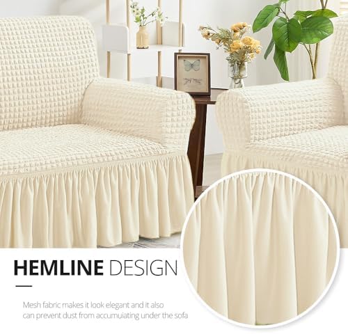 NICEEC Arm Chair Covers Armchair Covers Universal Slipcovers with Skirt